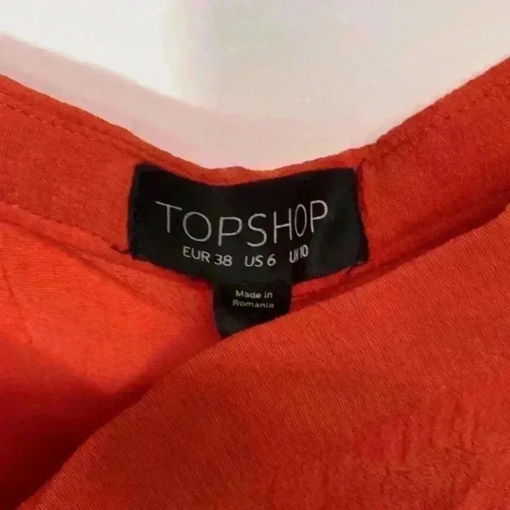 Top shop size 6 orange skirt short to long - Picture 2 of 6